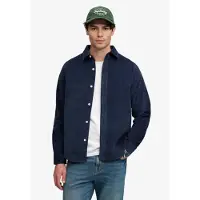 Superdry Superdrytil mænd. M4011188A Overshirt i marineblåt fløjl (L), Casual, Jernbanefløjl, Lange ærmer