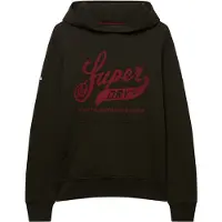 Superdry Superdrytil mænd. M2014566A Vintage Script hættetrøje i sort (XXL), Casual, Bomuld