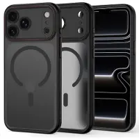 Tech-Protect MagCam MagSafe-etui til iPhone 18 Pro / 17 Pro – mat sort og rød