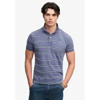 Superdry Superdrytil mænd. M1110464A Vintage stribet poloshirt i blå (XXL), Casual, Bomuld, Korte ærmer