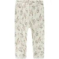 Name it Leggings - Uld - Noos - NbfWang - Snow White/Flowers And - - 1 år (80) - Leggings - Uld
