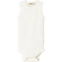 MarMar Body u/æ - Rib - Sleeveless - Noos - Gentle White - - 68 - Body U/Æ