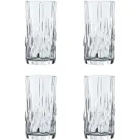 Nachtmann Shu Fa Series Long Drink S?t med 4 Klart krystalglas til cocktails og kolde drikkevarer 12 - Unce Cup T?ler opvaskemaskine