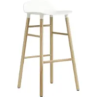 Normann Copenhagen Form barstol egeben 75 cm hvid