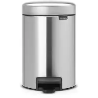 Brabantia newIcon - Skraldespand - fliplåg - 3 L - fodpedal - mat stål