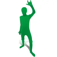 Morphsuits Gr?n bodysuit kostume til b?rn Gr?n sk?rmdragt til b?rn Body suit til b?rn sjov Halloween dress-up Large