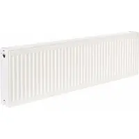 Thermrad Radiator Super8 Compact 22. 70/40/20 - 966W, HxB: 400x1400 mm, med 8 anboringer inkl. Bæringer, luftskrue-prop.