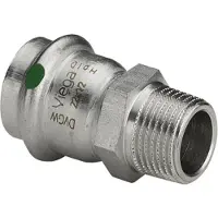 Viega Inox overgang 1x28 mm Inox, rustfri stål, muffe/nippel, SC-Contur