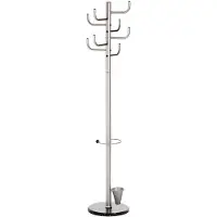 Alco Stumtjener 2802 2802 Antallet af kroge: 8 (Ø x H) 40 cm x 172 cm Metal (pulverbelagt) Sølv 1 stk