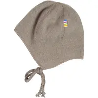 Joha Babyhjelm - Uld - Lysebrun - - 45 cm - Babyhjelm