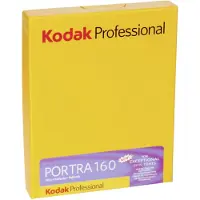 Kodak 1710516 Professionel Portra Color Film ISO 160 4 x 5 tommer 10 ark (gul)