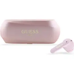 GUESS Elongated Metallic Printed Logo Trådløse hovedtelefoner med opladningsetui - pink-5