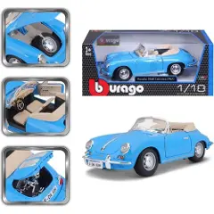 Bburago Porsche 356b Cabriolet 1961 1:18 Bil-3