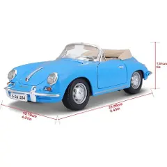 Bburago Porsche 356b Cabriolet 1961 1:18 Bil-1
